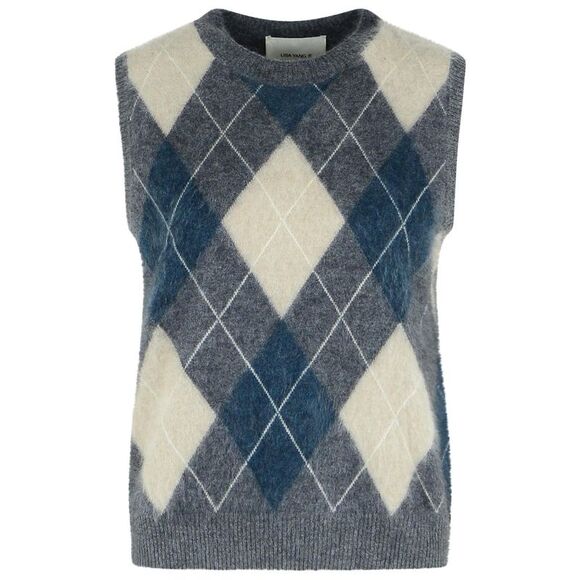 LISA YANG Sweaters - Lisa Yang 'Yasmine' Graphite Cashmere Vest Women